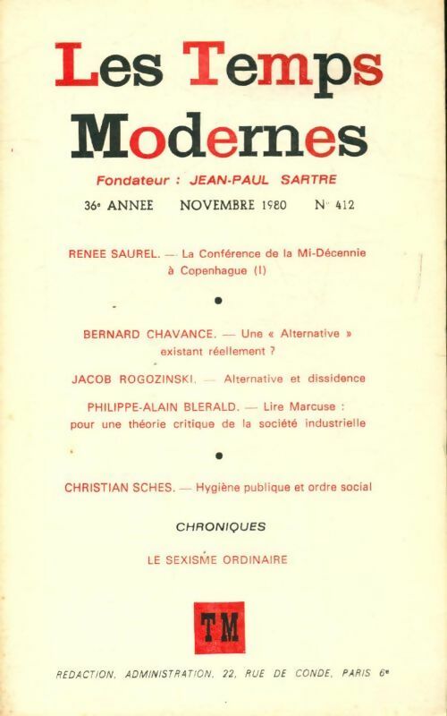 Livrenpoche : Les temps modernes n°412 - Collectif - Livre