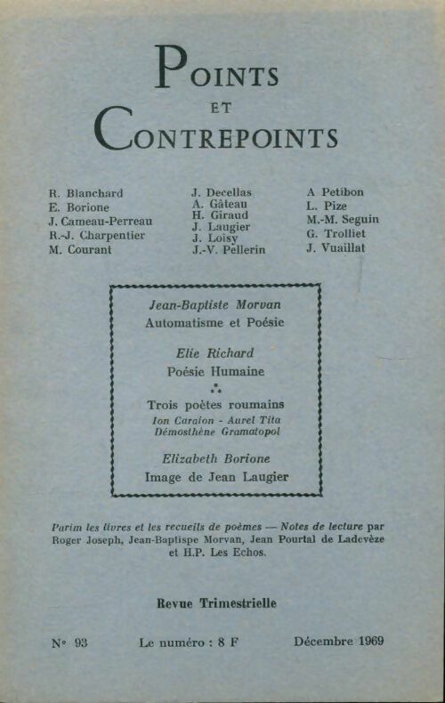 Livrenpoche : Points et contrepoints n°93 - Collectif - Livre