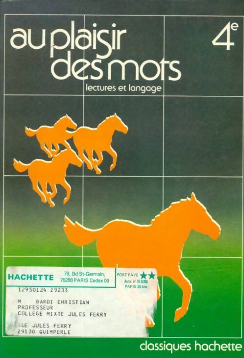 Livrenpoche : Au plaisir des mots 4e - Collectif - Livre