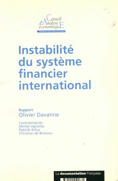 Livrenpoche : Instabilité du système financier international - Olivier Davanne - Livre