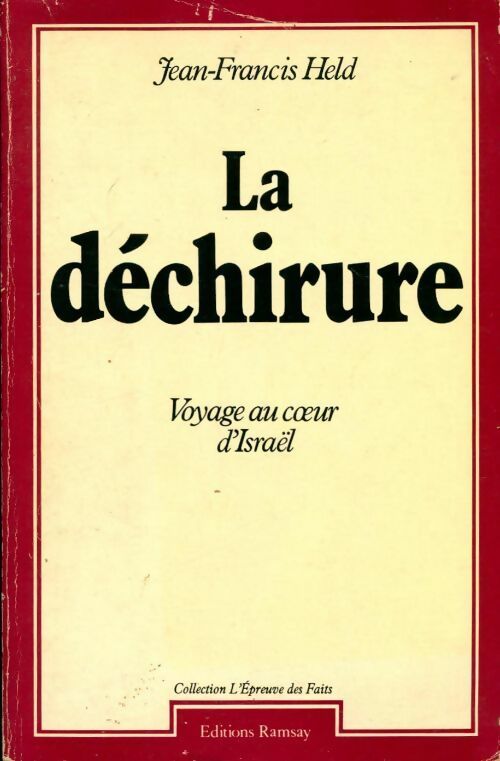 Livrenpoche : La déchirure - Jean-Francis Held - Livre