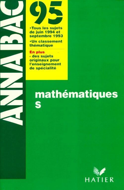 Livrenpoche : Mathématiques Terminale S Sujets 95 - Collectif - Livre