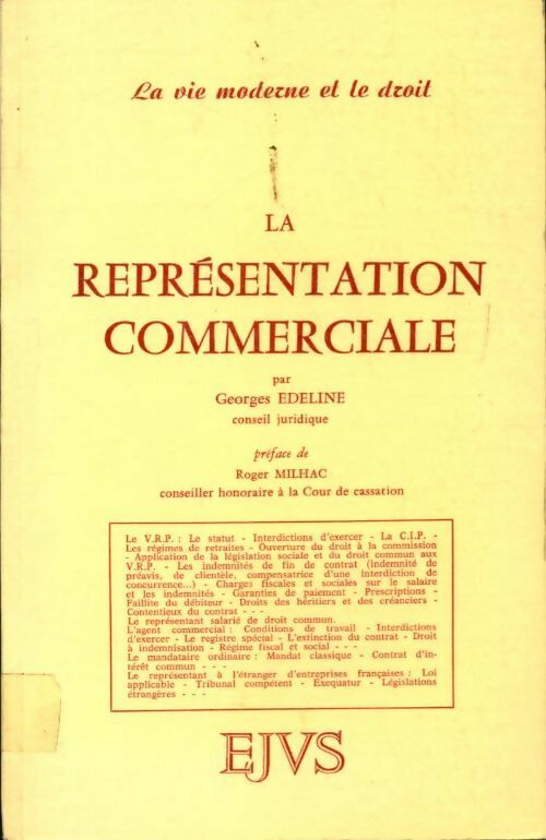 Livrenpoche : La représentation commerciale - Georges Édeline - Livre