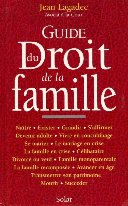 Livrenpoche : Guide du droit de la famille - Jean Lagadec - Livre
