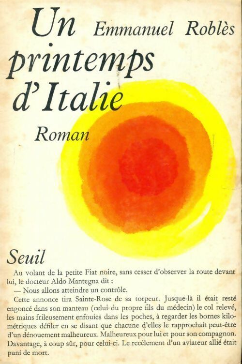Livrenpoche : Un printemps d'Italie - Emmanuel Roblès - Livre