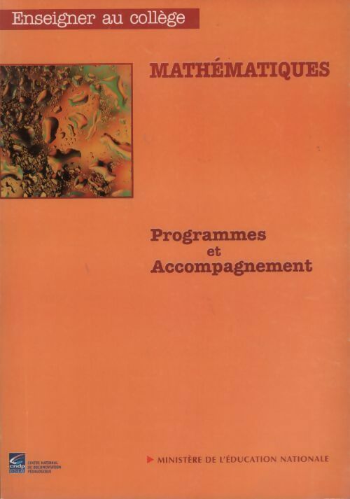 Livrenpoche : Mathématiques. Programmes et accompagnement - Collectif - Livre