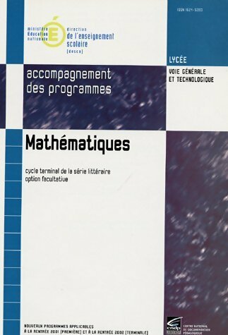 Livrenpoche : Mathématiques Terminale L. Accompagnement des programmes - Collectif - Livre