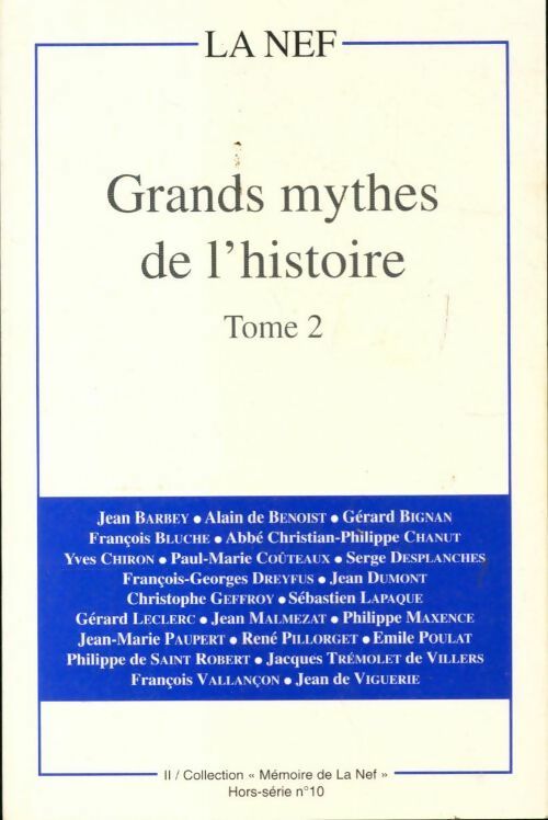 Livrenpoche : Grands mythes de l'histoire Tome II - Collectif - Livre