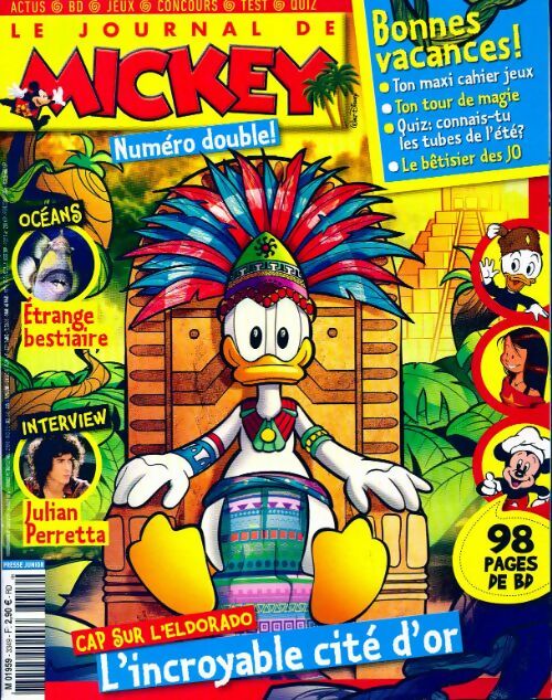 Livrenpoche : Le journal de Mickey n°3349-3350 : L'incroyable cité d'or - Collectif - Livre