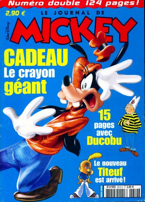 Livrenpoche : Le journal de Mickey n°2619-2620 : Ducobu - Collectif - Livre