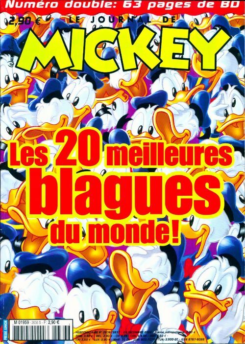 Livrenpoche : Le journal de Mickey n°2636-2637 : Les 20 meilleures blagues du monde ! - Collectif - Livre