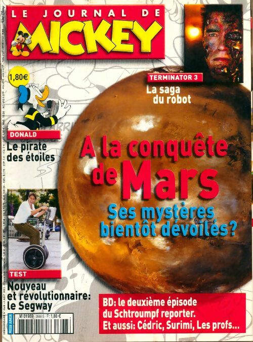 Livrenpoche : Le journal de Mickey n°2668 : A la conquête de Mars, ses mystères bientôt dévoilés ? - Collectif - Livre
