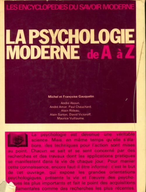 Livrenpoche : La psychologie moderne de A à Z - Collectif - Livre