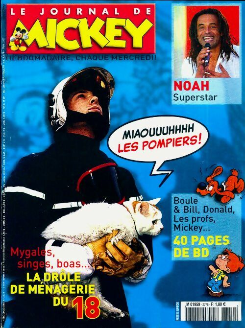 Livrenpoche : Le journal de Mickey n°2778 : La drôle de ménagerie du 18 - Collectif - Livre