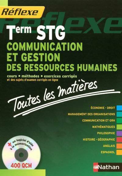 Livrenpoche : Communication et gestion des ressources humaines terminale STG - Collectif - Livre