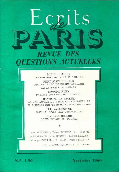 Livrenpoche : Ecrits de Paris n°187 - Collectif - Livre