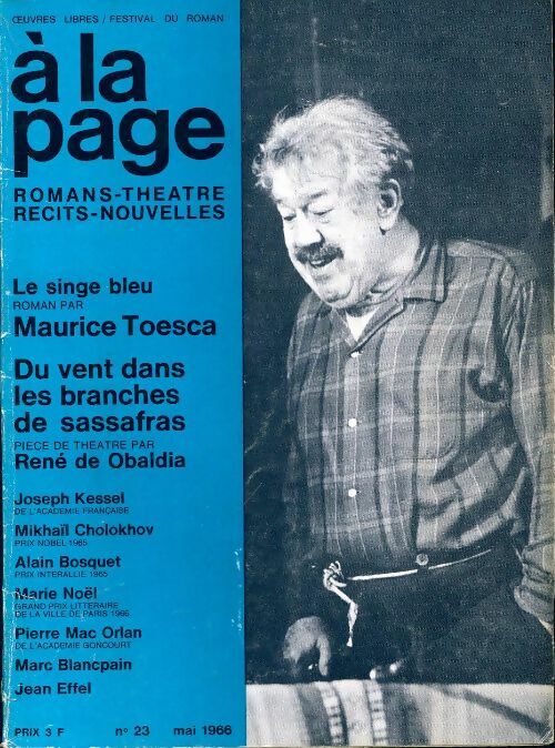 Livrenpoche : A la page n°23 : Le singe bleu / Du vent dans les branches de sasafras - Collectif - Livre