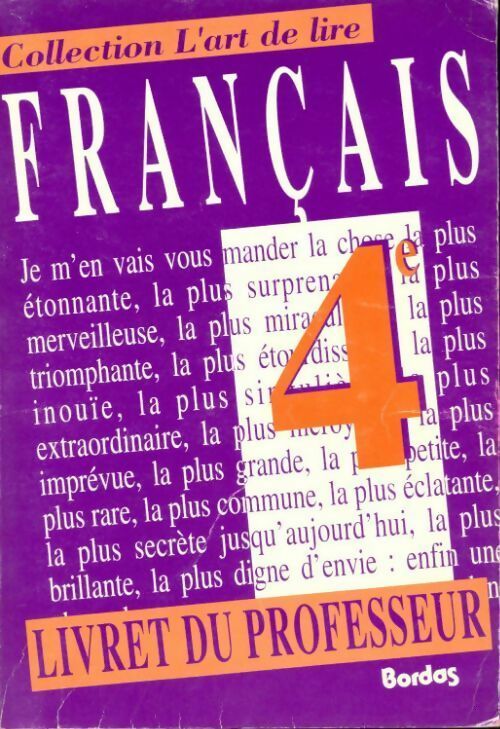 Livrenpoche : Français 4e livret du professeur - Françoise Colmez - Livre