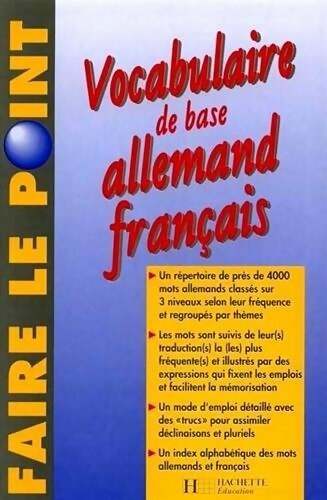Livrenpoche : Vocabulaire de base allemand français - Collectif - Livre