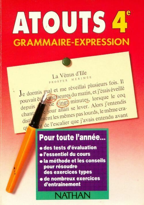 Livrenpoche : Atouts 4e grammaire expression - Roseline Bénard - Livre