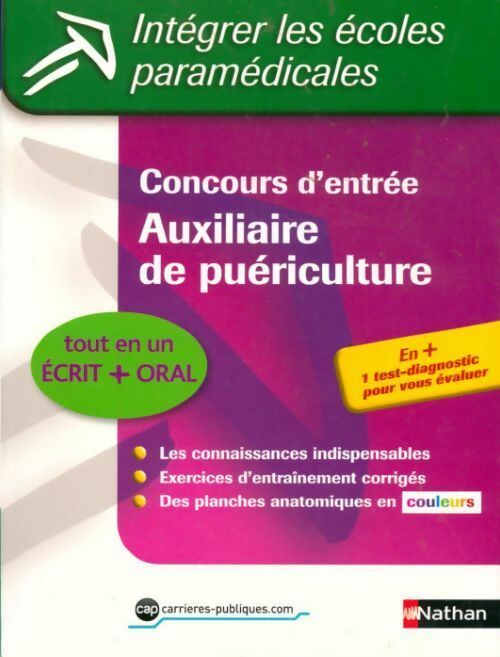 Livrenpoche : Concours d'entrée auxiliaire de puériculture - Christophe Ragot - Livre