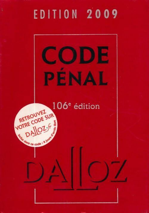 Livrenpoche : Code pénal 2009 - Collectif - Livre