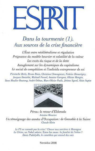 Livrenpoche : Esprit novembre 2008 : dans la tourmente Tome I - Collectif - Livre