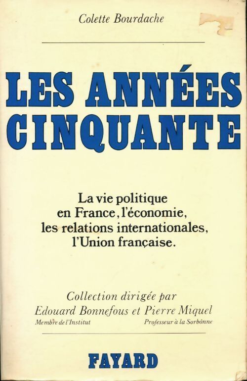 Livrenpoche : Les années cinquante - Colette Bourdache - Livre