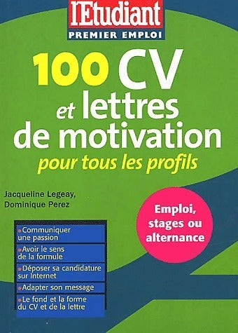 Livrenpoche : 100 CV et lettres de motivation pour tous les profils - Jacqueline Legeay - Livre