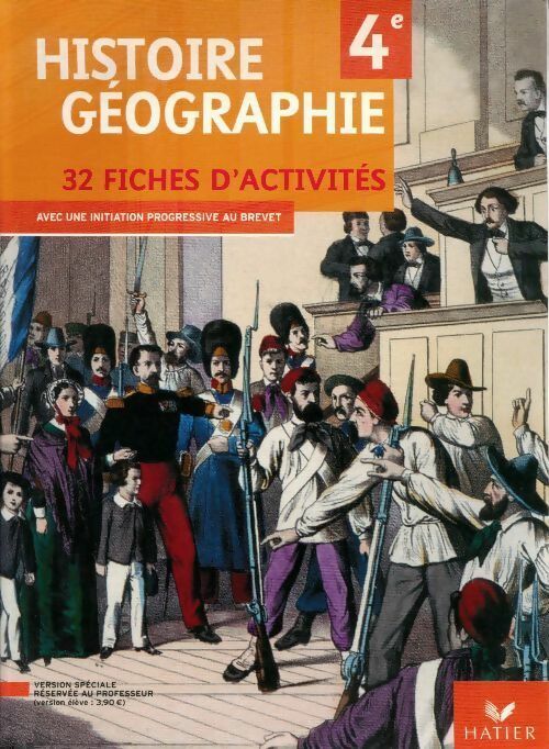 Livrenpoche : Histoire-géographie 4e. 32 fiches d'activités. Version professeur - Collectif - Livre