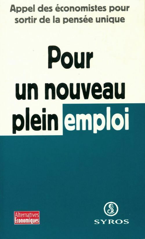 Livrenpoche : Pour un nouveau plein emploi - Collectif - Livre