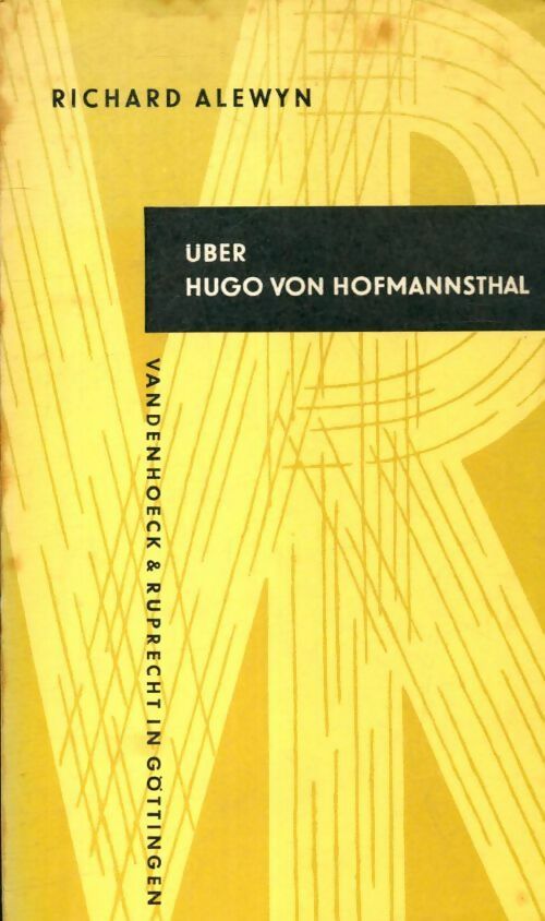 Livrenpoche : Uber Hugo Von Hofmannsthal - Richard Alewyn - Livre