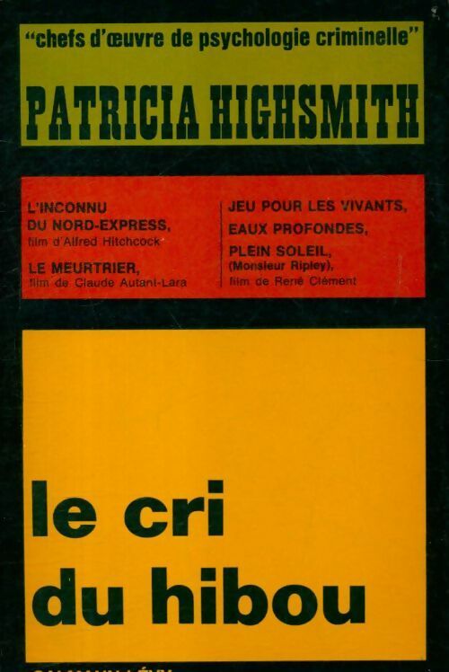 Livrenpoche : Le cri du hibou - Patricia Highsmith - Livre