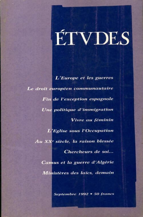 Livrenpoche : Etudes n°377-3 - Collectif - Livre