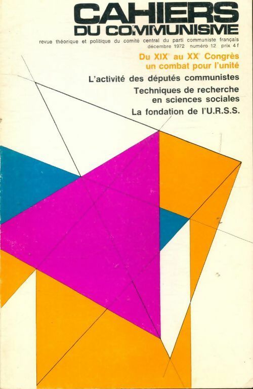 Livrenpoche : Cahiers du communisme 1972 n°12 - Collectif - Livre