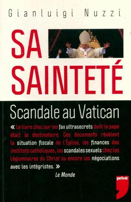 Livrenpoche : Sa sainteté. Scandale au Vatican - Gianluigi Nuzzi - Livre
