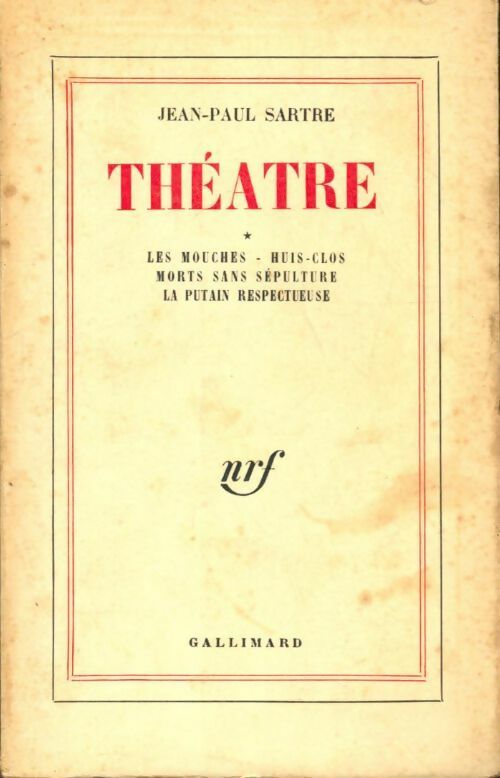 Livrenpoche : Théâtre Tome I - Jean-Paul Sartre - Livre