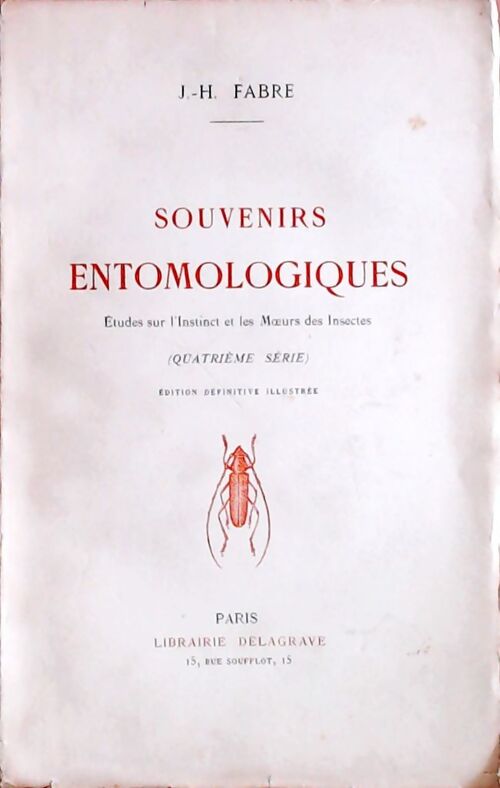 Livrenpoche : Souvenirs entomologiques Tome IV - J.H Fabre - Livre