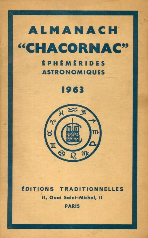 Livrenpoche : Almanach Chacornac éphémérides astronomiques 1963 - Inconnu - Livre