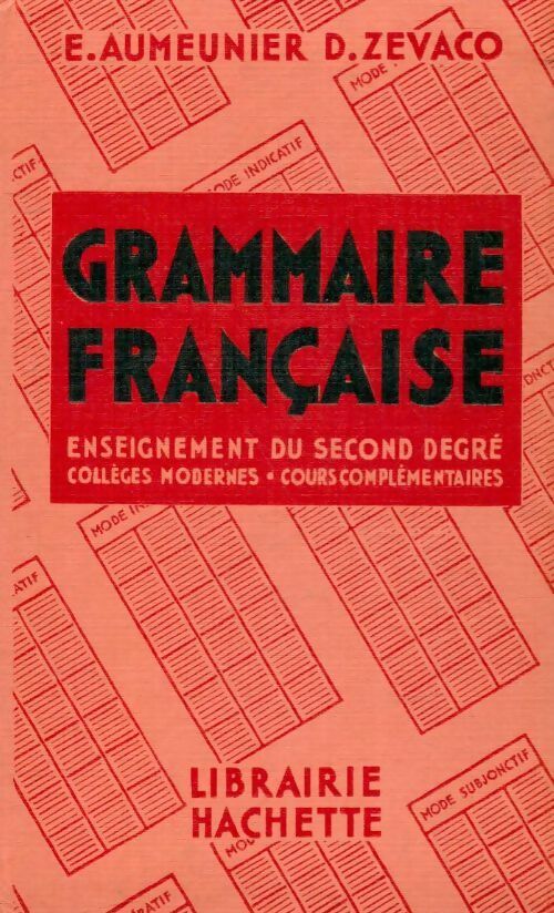 Livrenpoche : Grammaire française - E. Aumenieur - Livre