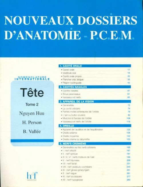 Livrenpoche : Nouveaux dossiers d'anatomie Tome II : La tête - Collectif - Livre