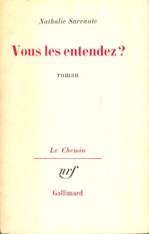 Livrenpoche : Vous les entendez ? - Nathalie Sarraute - Livre