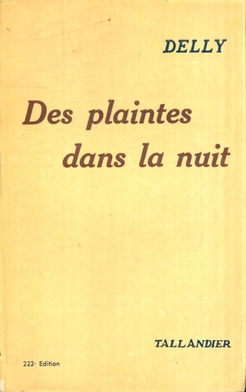 Livrenpoche : Des plaintes dans la nuit - Delly - Livre