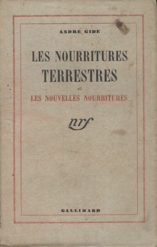 Les nourritures terrestres / Les nouvelles nourritures - André Gide - Livre