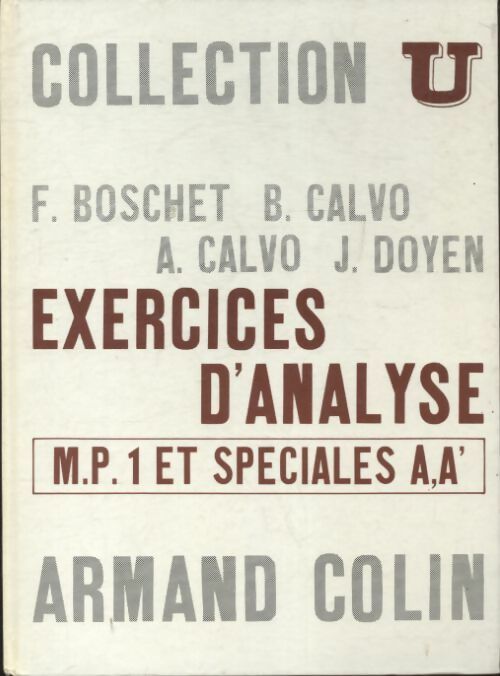 Livrenpoche : Exercices d'analyse M. P. 1 et spéciales A, A' - Collectif - Livre