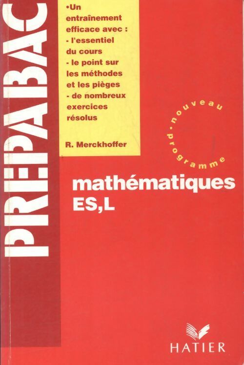 Livrenpoche : Maths ES, L - René Merckhoffer - Livre