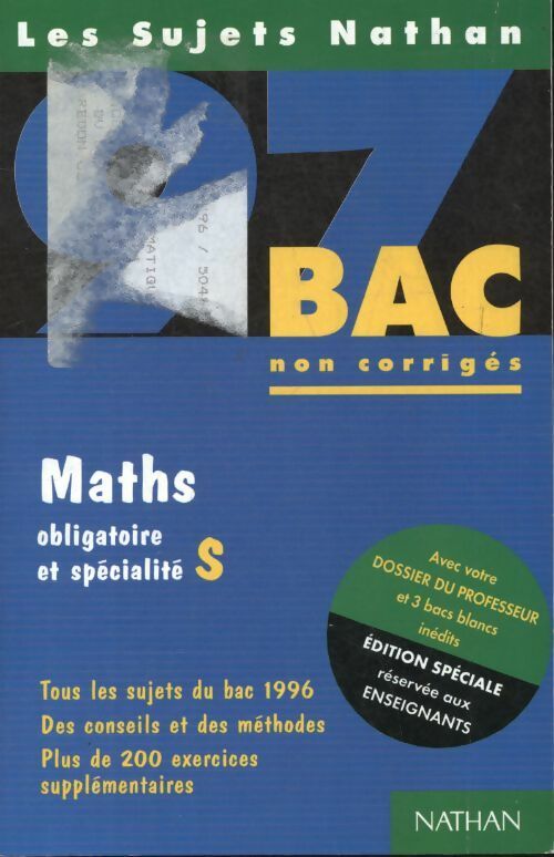 Livrenpoche : Maths obligatoire et spécialité S - Dominique Besnard - Livre