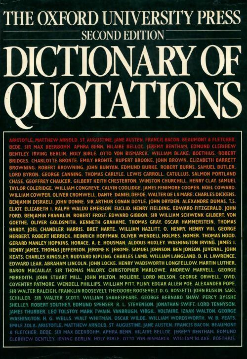 Livrenpoche : The Oxford dictionary of quotations - J.A. Simpson - Livre