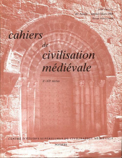 Livrenpoche : Cahiers de civilisation médiévale n°181 - Collectif - Livre