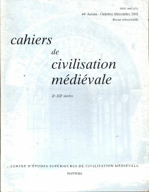 Livrenpoche : Cahiers de civilisation médiévale n°176 - Collectif - Livre